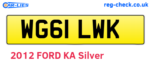 WG61LWK are the vehicle registration plates.