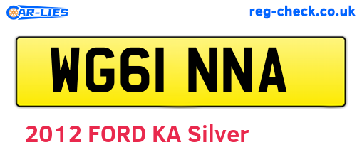 WG61NNA are the vehicle registration plates.