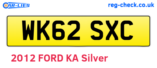 WK62SXC are the vehicle registration plates.