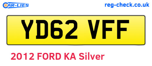 YD62VFF are the vehicle registration plates.