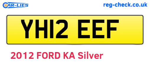 YH12EEF are the vehicle registration plates.