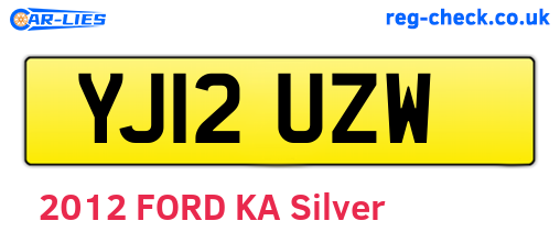 YJ12UZW are the vehicle registration plates.
