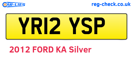 YR12YSP are the vehicle registration plates.