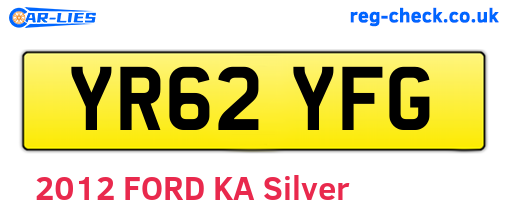 YR62YFG are the vehicle registration plates.