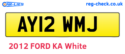 AY12WMJ are the vehicle registration plates.