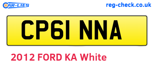 CP61NNA are the vehicle registration plates.