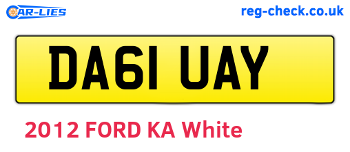 DA61UAY are the vehicle registration plates.