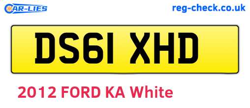 DS61XHD are the vehicle registration plates.