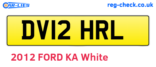 DV12HRL are the vehicle registration plates.