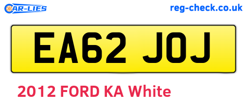 EA62JOJ are the vehicle registration plates.