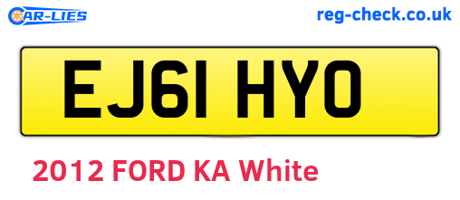 EJ61HYO are the vehicle registration plates.