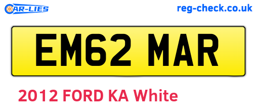 EM62MAR are the vehicle registration plates.
