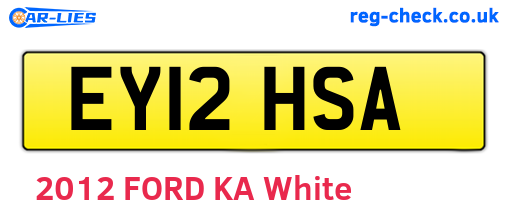 EY12HSA are the vehicle registration plates.