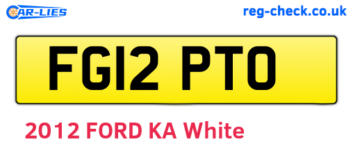 FG12PTO are the vehicle registration plates.
