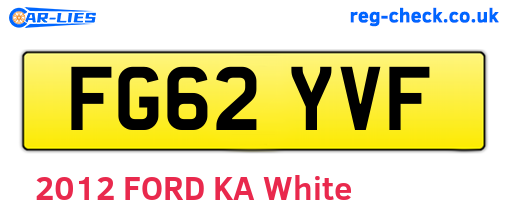 FG62YVF are the vehicle registration plates.