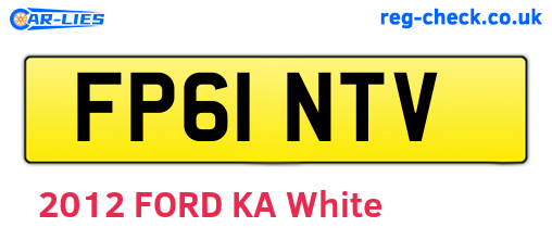 FP61NTV are the vehicle registration plates.
