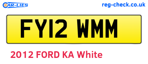 FY12WMM are the vehicle registration plates.
