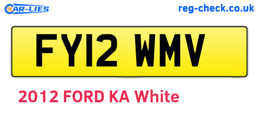 FY12WMV are the vehicle registration plates.