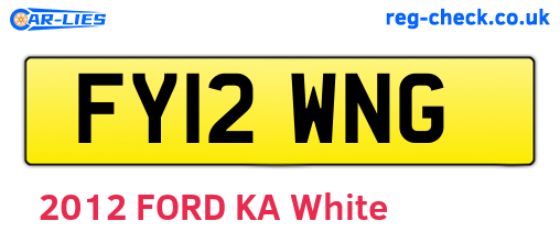 FY12WNG are the vehicle registration plates.