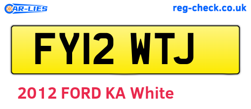 FY12WTJ are the vehicle registration plates.