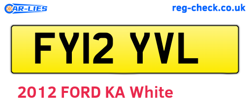 FY12YVL are the vehicle registration plates.