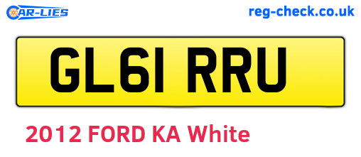 GL61RRU are the vehicle registration plates.