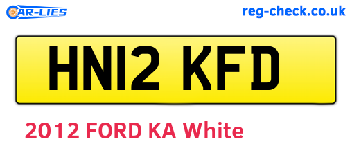HN12KFD are the vehicle registration plates.