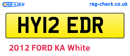 HY12EDR are the vehicle registration plates.