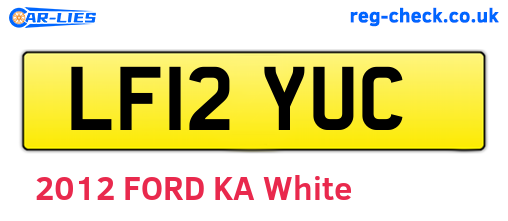 LF12YUC are the vehicle registration plates.