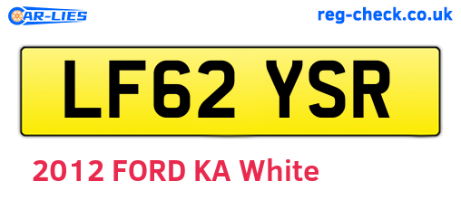 LF62YSR are the vehicle registration plates.