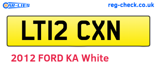 LT12CXN are the vehicle registration plates.