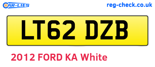 LT62DZB are the vehicle registration plates.