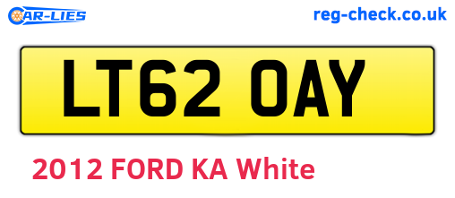 LT62OAY are the vehicle registration plates.