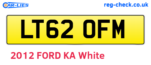 LT62OFM are the vehicle registration plates.