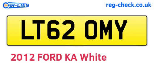 LT62OMY are the vehicle registration plates.