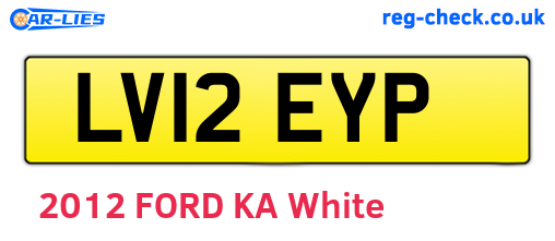LV12EYP are the vehicle registration plates.