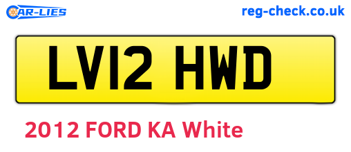 LV12HWD are the vehicle registration plates.