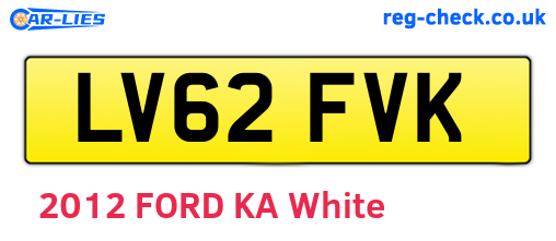 LV62FVK are the vehicle registration plates.