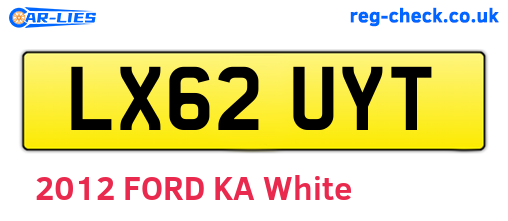LX62UYT are the vehicle registration plates.