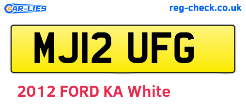MJ12UFG are the vehicle registration plates.