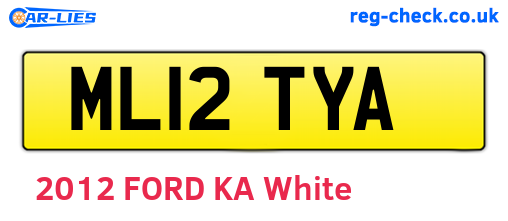 ML12TYA are the vehicle registration plates.