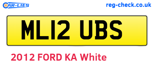 ML12UBS are the vehicle registration plates.