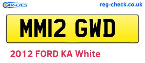 MM12GWD are the vehicle registration plates.