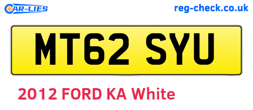 MT62SYU are the vehicle registration plates.
