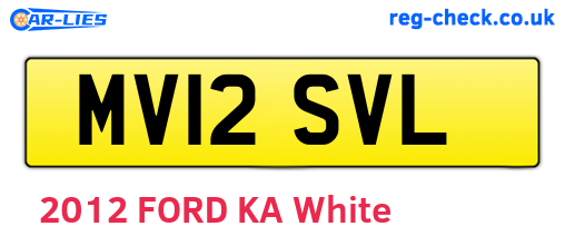 MV12SVL are the vehicle registration plates.