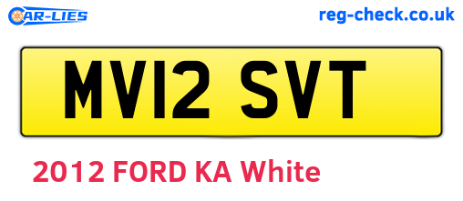 MV12SVT are the vehicle registration plates.