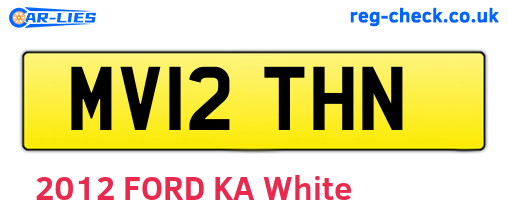 MV12THN are the vehicle registration plates.