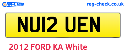 NU12UEN are the vehicle registration plates.