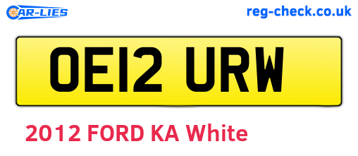 OE12URW are the vehicle registration plates.