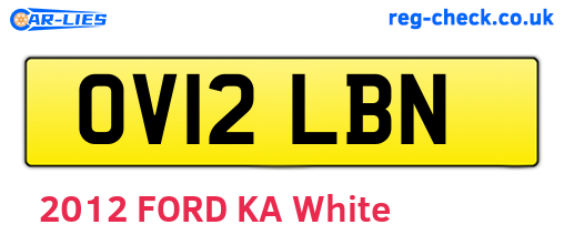 OV12LBN are the vehicle registration plates.